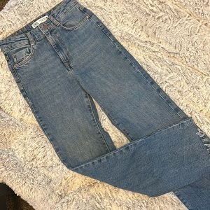 Zara Blue Denim Straight Leg Jeans